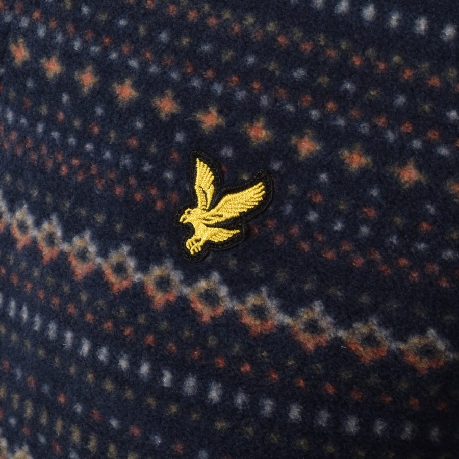 Alternative Image for ProductLyle And Scott Fairisle Half Zip FleeceNavy3